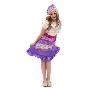Girls FORTUNE TELLER GYPSY Halloween Costume Size 8/10 Dress Scarf NWT